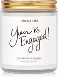 Engagement Gifts for Couples - Vanilla Scented Candles, Gift for Newly Engaged Couples, Engagement Gifts for Her, Women, Best Engaged Gift