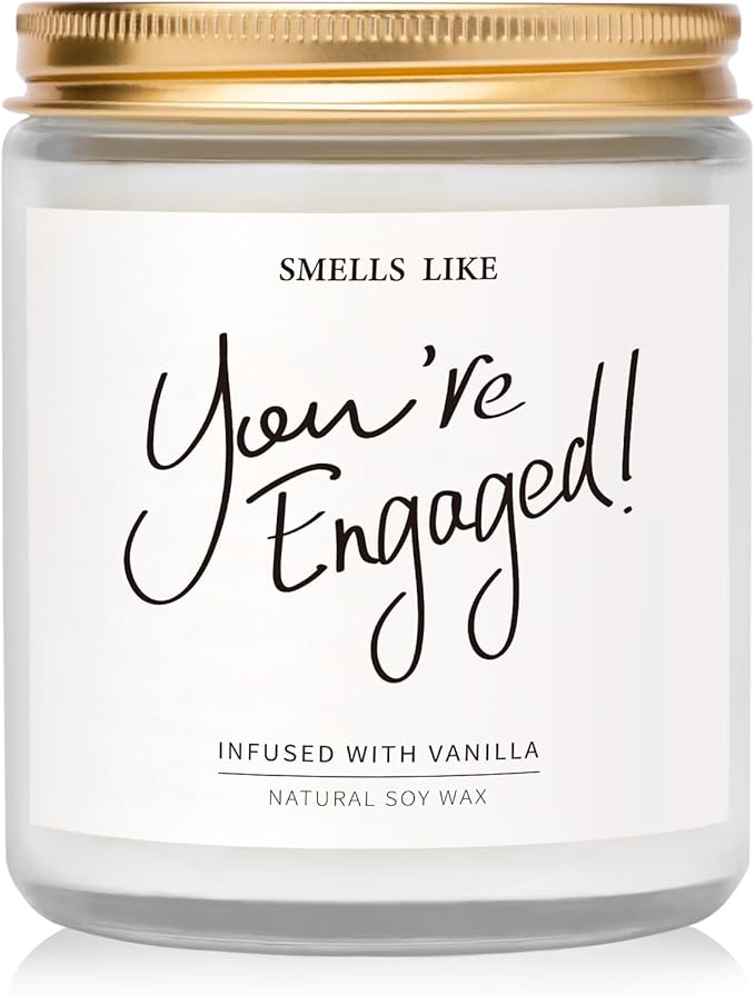 Engagement Gifts for Couples - Vanilla Scented Candles, Gift for Newly Engaged Couples, Engagement Gifts for Her, Women, Best Engaged Gift