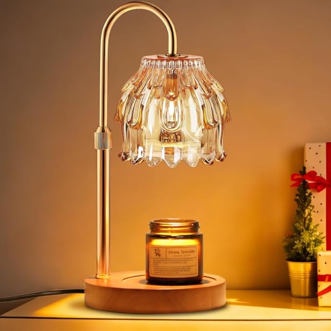 BRIGHTSHOW Candle Warmer Lamp with Timer Dimmable, Mother's Day/Birthday Gifts for Women Mom Her, House Warming Gifts New Home, Wax Melt Warmer Modern Farmhouse Decor for Bedroom Living Room