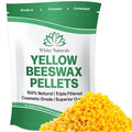 Yellow Beeswax Pellets 8oz, Pure, Natural, Cosmetic Grade, Bees Wax Pastilles, Triple Filtered, Great For DIY Lip Balms, Lotions, Candles By White Naturals