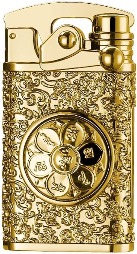 GADATOP Electric Lighter Rechargeable USB Lighter Personalized Creative Lighters Plasma Cool Lighters LED Battery Indication Gifts for Men Boyfriend Husband (Gold)
