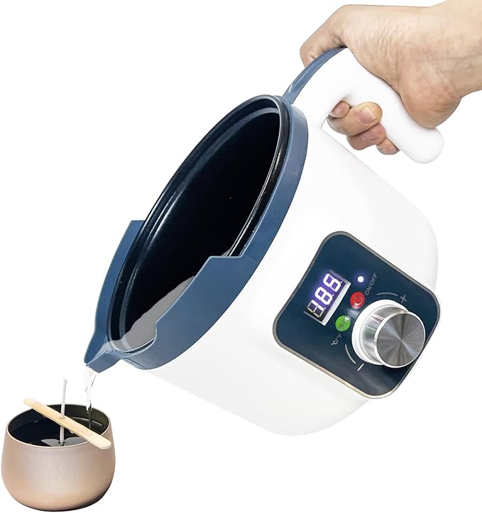 Handnatur Digital Candle Melting Pot with Spout, Electric Wax Melter with Temperature Control for Candles Making, Wax Melting Machine with Adjustable and Constant Temperature Function