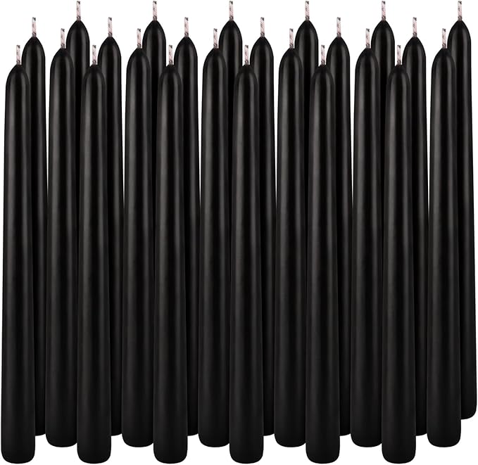24 Pcs 10 Inch Vampire Blood Taper Candles Vampire Blood Candle, Ritual Spell Unscented Candle Halloween Spooky Decor for Haunted House, Gothic Theme Party.