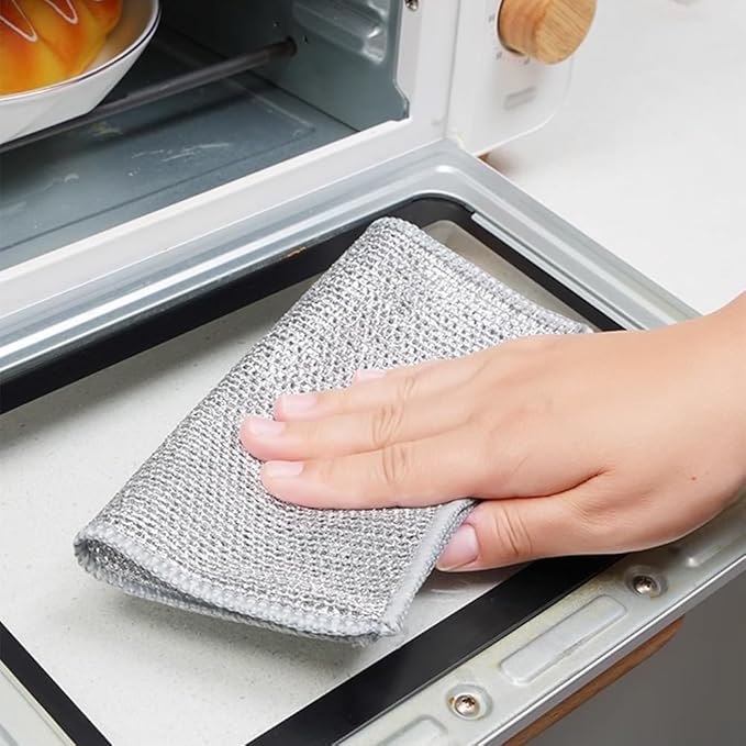 Pousbo Multipurpose Wire Dishwashing Rags, 2024 New Metal Wire Dishwashing Cloths Towels Scrubs Cleans, Premium Scrubbing Wire Dishwashing Rags Non-Scratch Wire Dishcloth for Dishes, Sinks (20)