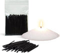 Pearled Candle Cotton Wicks 50-Pack for Sand Candles Making - 2Inch Metal-Free and Lead-Free Refill Sand Wax Wick for Candle Making DIY (Black)