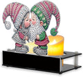 TDFERAN Diamond Painting Candlestick Holders 12x11cm Christmas Paint by Numbers Kit for Adults Candle Holders Dining Table Decor Holder for Table Candle Sticks Decor Christmas Gnome