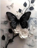 Butterfly Stamped Cross Stitch Kits - Counted Cross Stitch Kits for Beginners Adults Needlepoint Cross-Stitch Patterns Dimensions Needlecrafts Embroidery Kits Arts and Crafts 12x16 inch