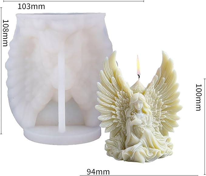 Angel Silicone 3D Flower & Rose Mold - Peony & Candle Mold for Resin, Clay & Soap Making - Craft Supplies