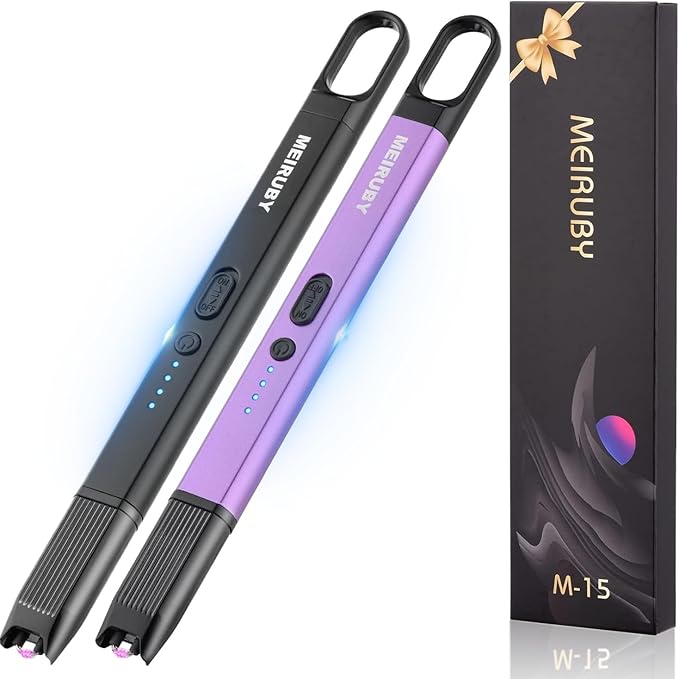 MEIRUBY Electric Candle Lighter - 2 Pack Gift Set Parents, aka Moms & Dads, and Candle Lovers for Christmas & Birthday