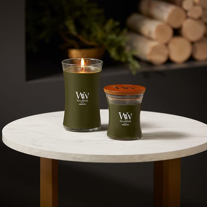 WoodWick Fraser Fir Medium Hourglass Candle,10 Oz