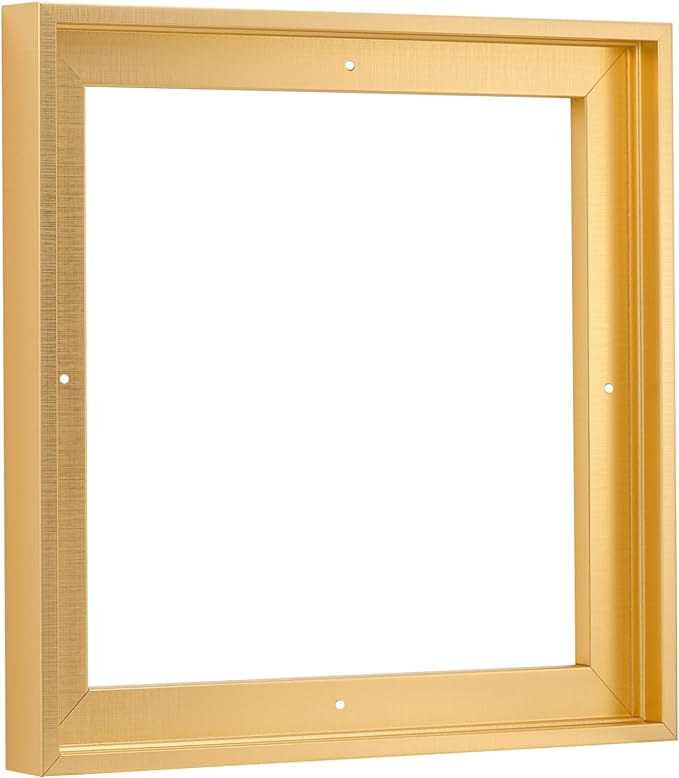 Pixy Canvas Floater Frame 5x5 for 3/4 (0.75) inch Deep Canvas Paintings/Canvas Prints/Wood Canvas Panels/Wall Art/Wall Decor/Home Decor/Artwork (Brass Gold, 5 x 5 inch, Square)