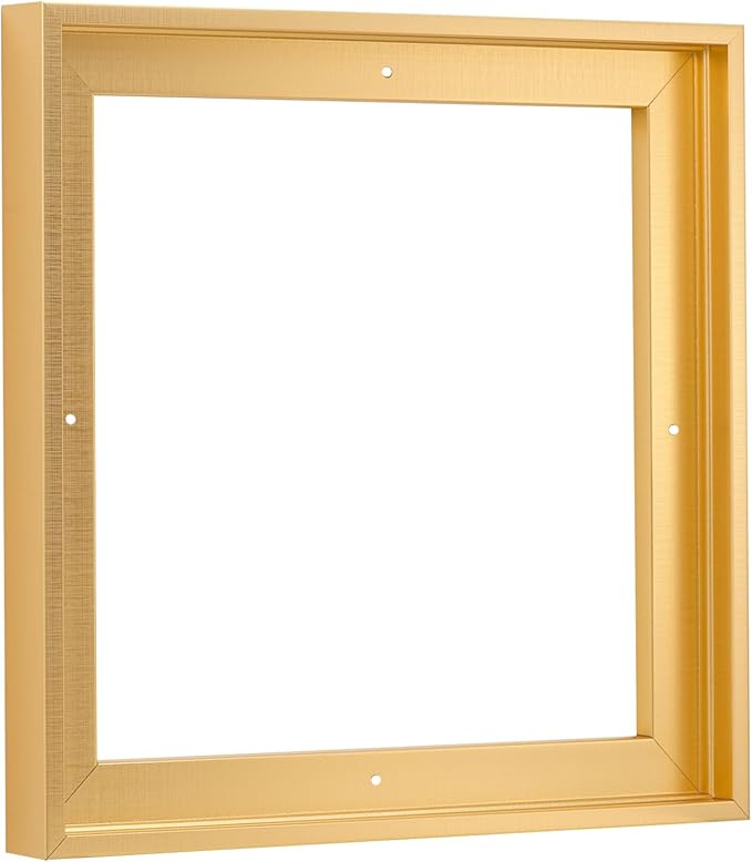 Pixy Canvas Floater Frame 47x47 for 3/4 (0.75) inch Deep Canvas Paintings/Canvas Prints/Wood Canvas Panels/Wall Art/Wall Decor/Home Decor/Artwork (Brass Gold, 47 x 47 inch, Square)