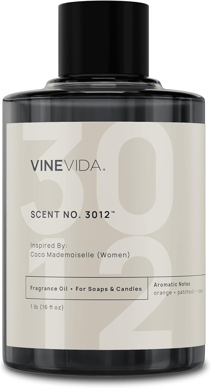 VINEVIDA Scent NO. 3012 Fragrance Oil - 16oz (1lb) - Inspired by: Mademoiselle (Women); Candle Fragrance Oil for Soy Candles - Soap Making Scents