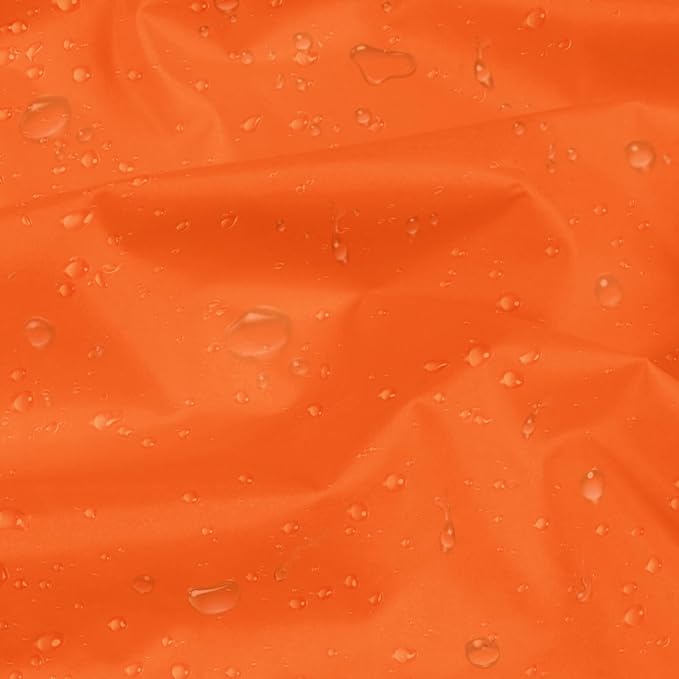 Vonty Waterproof Fabric Ripstop Nylon Fabric by The Yard - 60 Inch Wide(3 Yard), Water Proof Orange Fabrics Lightweight Kite Fabrics for Tent Bag Tarp DIY Craft Travel Outdoor