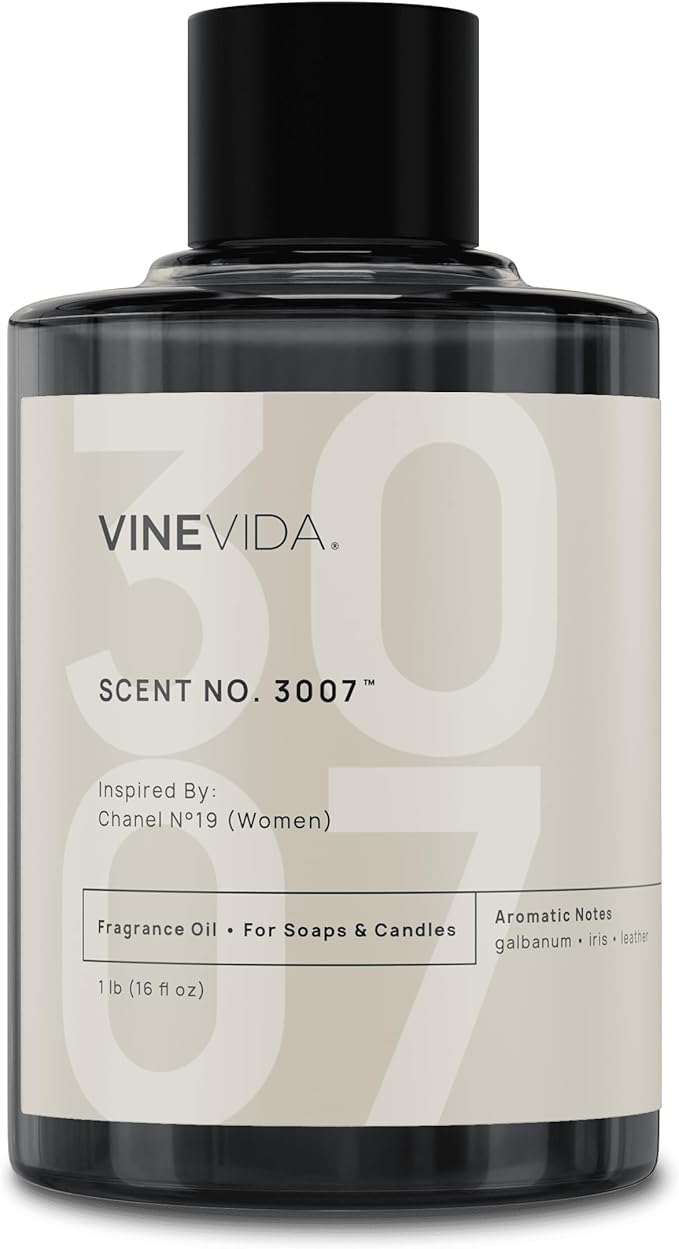 VINEVIDA Scent NO. 3007 Fragrance Oil - 16oz (1lb) - Inspired by: N°19 (Women); Candle Fragrance Oil for Soy Candles - Soap Making Scents