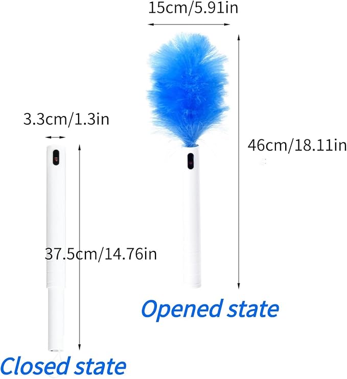 Electric Duster Vacuum Cleaner, Duster Motorized Dust Wand,Electric Duster Cleaning Brush Tools for Window Blinds Furniture