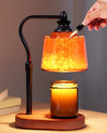 3-in-1 Candle Warmer Lamp with Timer Dimmable, Himalayan Salt Lamp & Passive Diffuser, Gifts for Women, House Warming Gifts, Wax Melt Warmer for Jar Candles (Black)