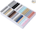 Qozary 4 Pack Drawer Organizers for Clothing, 8 Grids Foldable Closet Organizers and Storage Bins for Bedroom, Dresser Organizer Boxes for Thin T-shirts, Tank Tops