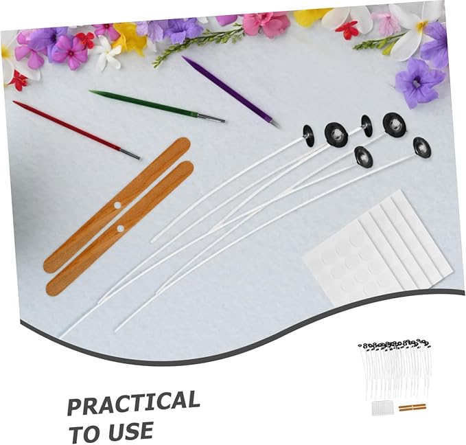 OSALADI 1set Candle Making Kit Wick Holders and Stickers for Crafting for Birthdays and Parties Includes Essential Supplies for Candle