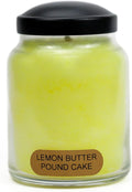 A Cheerful Giver - Lemon Butter Pound Cake Baby Scented Glass Jar Candle (6oz) with Lid & True to Life Fragrance Made in USA