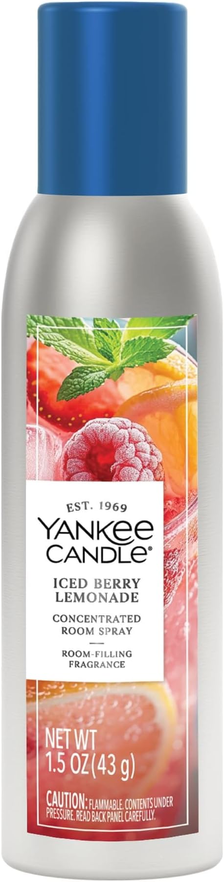 Yankee Candle Concentrated Air Freshener Room Spray, Odor Eliminator for Home, Bathroom, Iced Berry Lemonade, 1.5 Oz (Pack of 3)