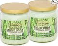 Smoke Odor Exterminator 13oz Jar Candle, Bamboo Breeze Set of Two Candles.