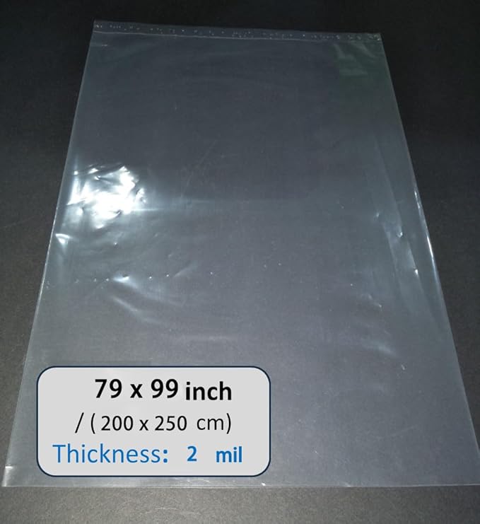 Extra Large Plastic Storage Bags Clear Appliance Storage Bags Perfect for Moistureproof, Dustproof, Luggage, Suitcase, Home Appliances, Comforter and more (79 x 99" 5 Pack)