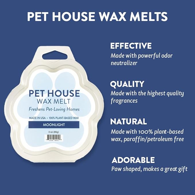 One Fur All Moonlight Pet Odor Eliminating Wax - Long-Lasting Natural Scent - Pack of 2