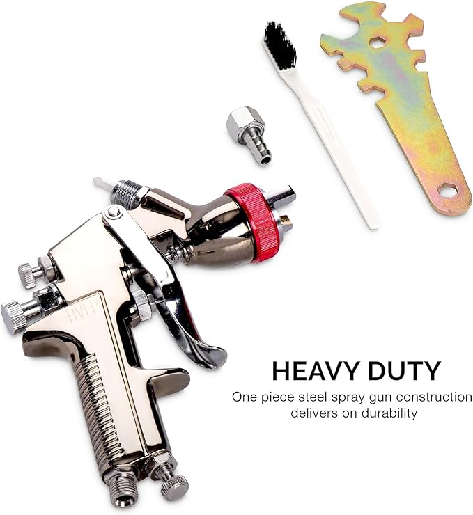 NEIKO 31216A Air Spray Paint Gun, HVLP with Gravity Feed, 2.0 MM Nozzle, 600 CC Capacity, Spray Gun Paint Sprayer for Walls, Automotive, Home Improvement