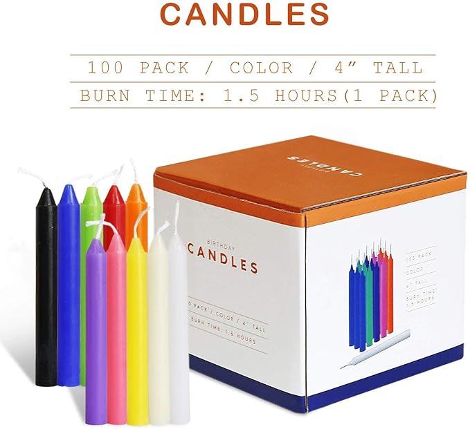 HELLY Unscented 4" Mini Chime Ritual Spell Taper Candle