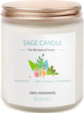 Sage Candle for Cleansing House, 8Oz 45 Hrs Soy Wax Sage Scented Candles for Home Scented Candle, for House Energy Cleansing, Banishing Negative Energy, Purification and Healing,Women Gifts