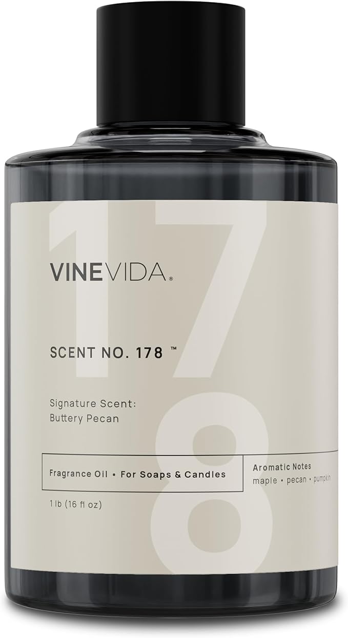 VINEVIDA [16 oz] Buttery Pecan; Fragrance Oil for Candle Making and Soap Making - Premium Candle Scents for Soy Candles