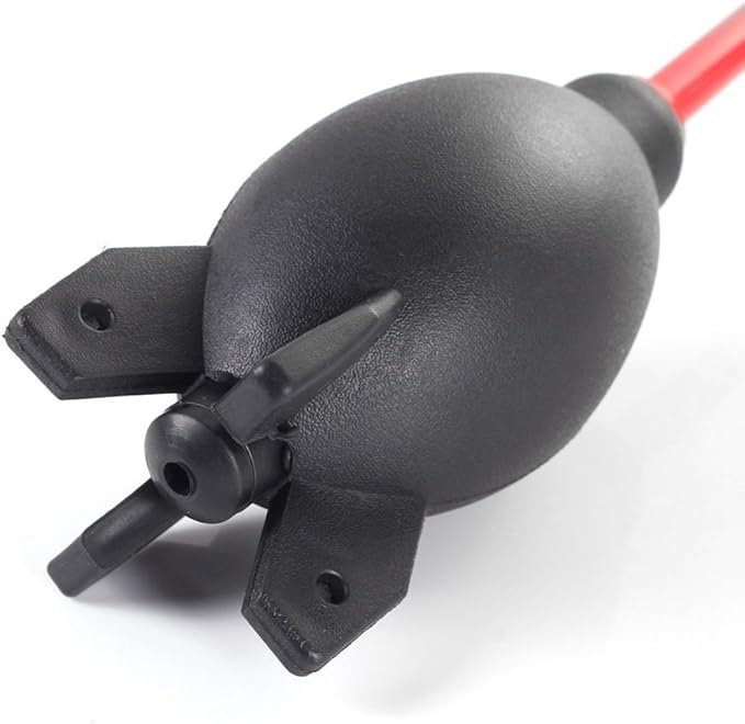 FocusFoto PRO 6.6 Inch Rubber Rocket Air Blower Duster Cleaner Dust Cleaning for DSLR Camera CCD Lens Keyboard Red