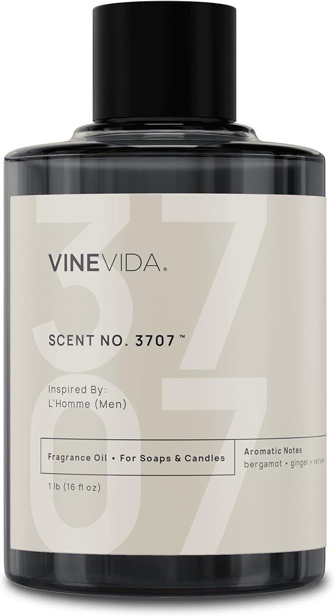 VINEVIDA [16 Oz] Inspired by: L'Homme (Men); Fragrance Oil for Candle Making and Soap Making - Premium Candle Scents for Soy Candles