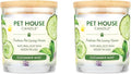 Pet House Candles, Natural Scented Candles for Pet Odors, 60 Hour Burn Time - Cucumber Mint, 9 oz, 2 Pack