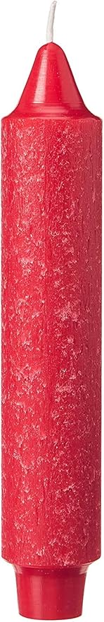 Root Candles Unscented Dinner Candles Premium Beeswax Blend Boxed Candle Set, 7-Inch, Red, 4-Count