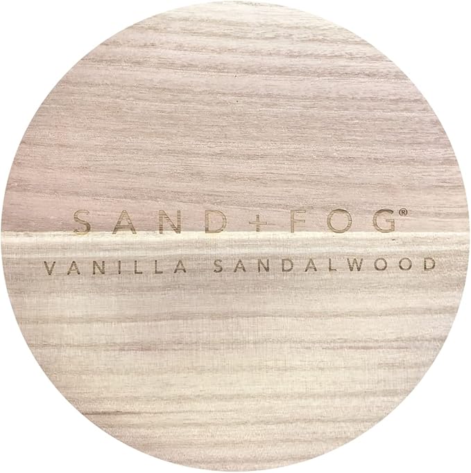 Sand + Fog Scented Candle - Vanilla Sandalwood-Additional Scents and Sizes–100% Cotton Lead-Free Wick - Luxury Air Freshening Jar Candles - Perfect Home Décor for Your Cocktail Table–34oz