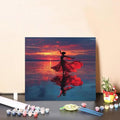 Paint by Numbers Kit for Adults Dance Paint by Numbers Sunset DIY Crafts for Adults Canvas Paintings Kits, Hobbies for Women Art With Accessories for Home Wall Decor 20x20inch Without Frame A-84D9