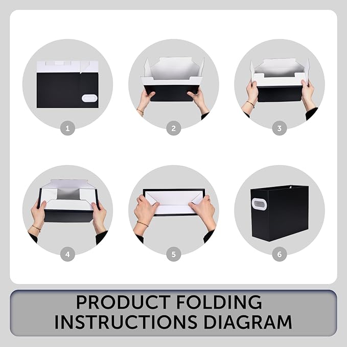 Hanging File Organizer, Cardboard File Folder Organizer for Letter Size, Desk Documents Storage Box, Portable File Folder Holder Boxes for Office, Home, School, Only Box.(2 Packs)