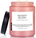 M&SENSE Large Rose Oud Soy Candles, 19.4oz Natural Soy Wax, 110-Hour Long Lasting Slow Burning, Scented Candles Non Toxic, Romantic Floral Smelling for Mom, Aromatherapy Gifts for Relaxing Spa