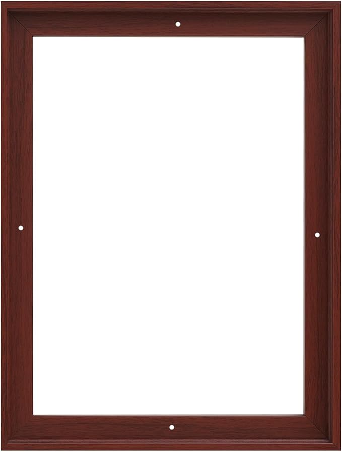 Floater Frame for Canvas Paintings, Wood Panels, Canvas Panels & Stretched Canvas Boards. Floating frame fits 5/8", 3/4" & max 7/8" Deep Artwork & Mounted Photo Prints (Red Cherry, 24 x 36 inch)