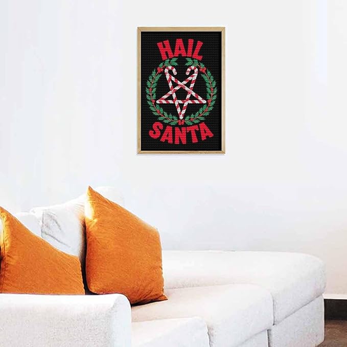 AIVKIEJK Diamond Painting Kits for Adults - Hail Santa Christmas Painting DIY 5D Full Drill Diamond Dots Paintings with Diamonds Gem Art and Crafts Home Decor 8"x12"