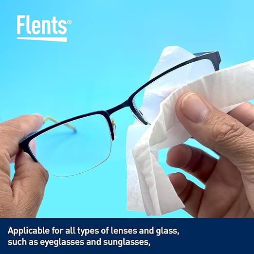 Flents Lens Wipes, Wipe 'N Clear Basic, 400 Count, Pre-Moistened, Streak-Free, Safe for Glasses, Sunglasses, Gentle Cleaning, Clear Vision, Streak-Free, Individually Wrapped for Travel & Convenience