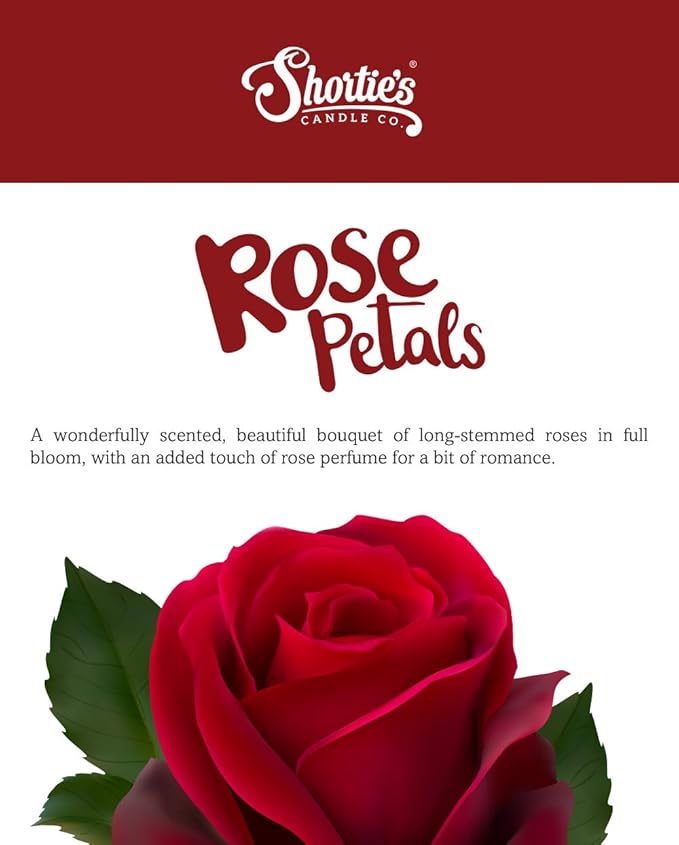 Shortie's Candle Company Rose Petals Wax Melts Multi Pack - Formula 117-2 Highly Scented 3 Oz. Bars (6 Oz. Total) - Made with Natural Oils - Flower & Floral Air Freshener Cubes Collection