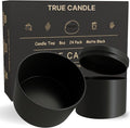 Tins for Making Candles - 24 Pack of 8 oz Black Candle Containers Bulk 8oz - Empty tins with lids for Candles - Premium Metal Jars, DIY Vessels | Painted Outside and Inside | Matte Black