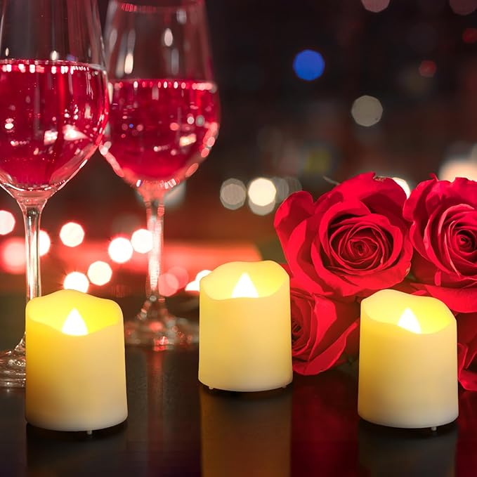 6pcs LED Tea Lights Rechargeable with Charging Base and USB Cable, Flameless Votive Candles Flickering with Remote and Timer, Electric Fake Candles Warm White
