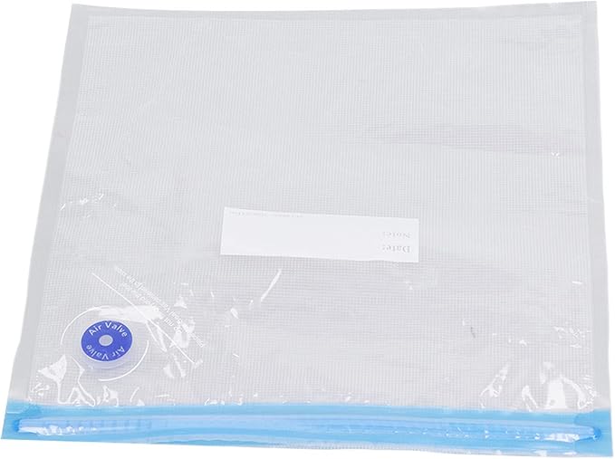 6-Pack Vacuum Storage Bags, 8.7x8.3in Reusable Space Saver Bags Transparent PE + PA Vacuum Sealer with Good Seal for Wardrobe Organization & Refrigerator Food Storage (C:26 * 34cm)