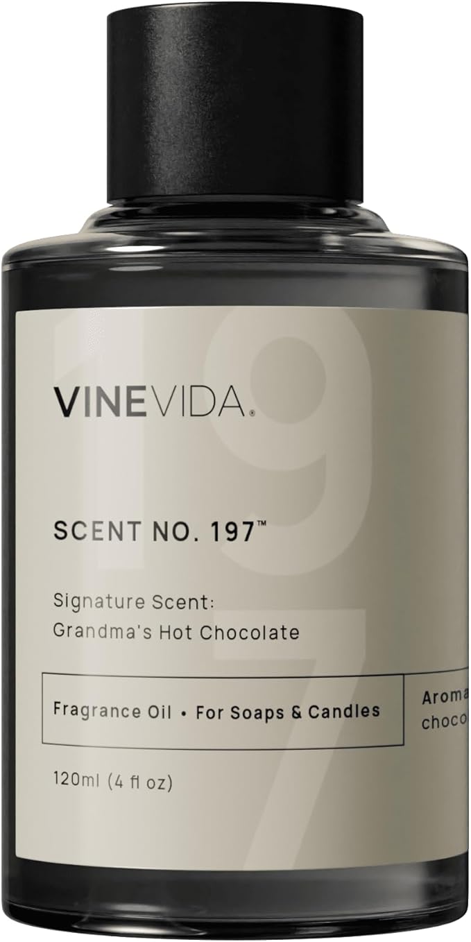 VINEVIDA [4 oz] Scent Grandma's Hot Chocolate; Fragrance Oil for Candle Making and Soap Making - Winter & Holiday Oils
