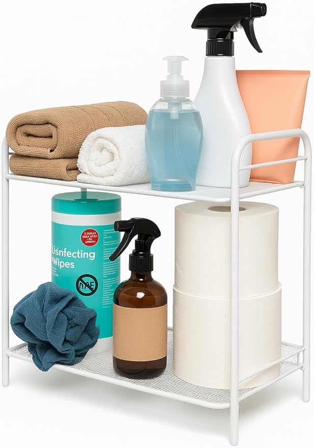 ANGORA BRANDS Under Sink Organizers - Under Sink Organizers and Storage - Multi-Purpose and Storage - 2-tier Kitchen Sink Organizer - Under Sink Organizer by Roppa
