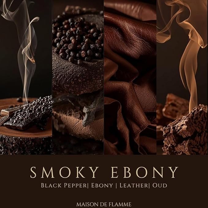 Smoke Odor Eliminating Candle – Smoky Ebony Soy Wax Candle for Kitchen, Apartment & Home Smells, Long Lasting Odor Neutralizing Scented Candle, 150g / 5.3 oz – Maison De Flamme
